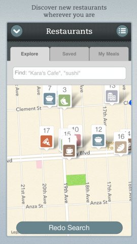 Evernote Food Restaurants iOS App
